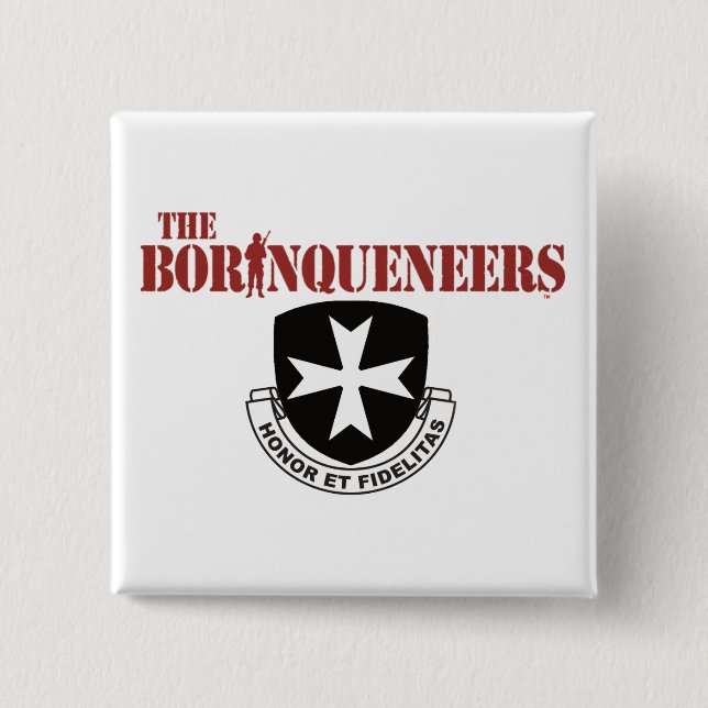 Botón - Borinqueneers cuadrado (Anverso)