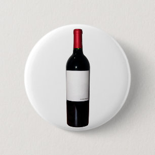 botón Botella de vino (etiqueta en blanco)