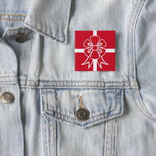 Botón Bow de Navidades rojos