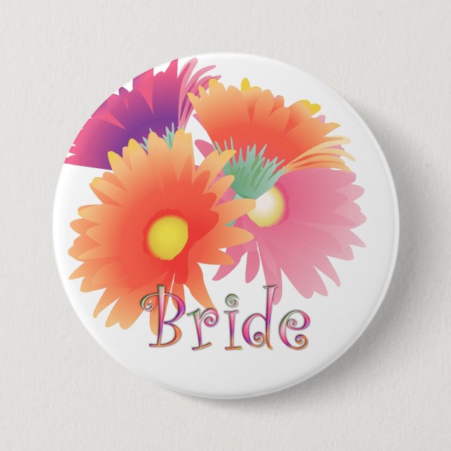 Botón brillante de la boda de la novia de la (Anverso)