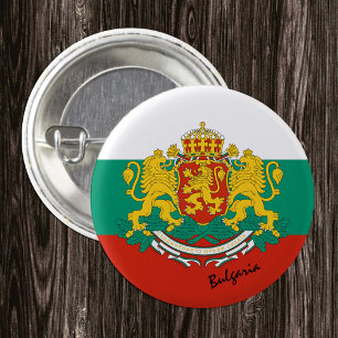 Botón Bulgaria, moda de bandera búlgara patriótica