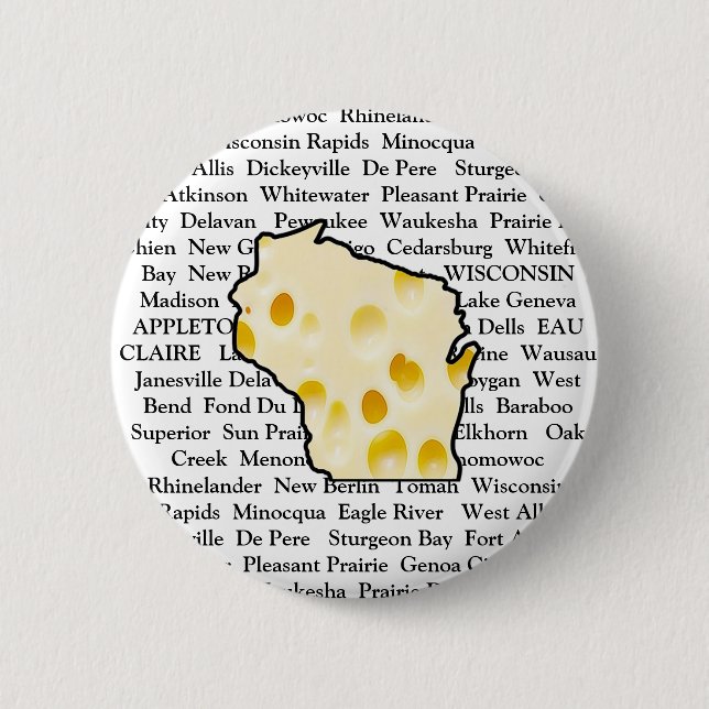 botón Cabeza de queso de las ciudades de Wisconsin (Anverso)