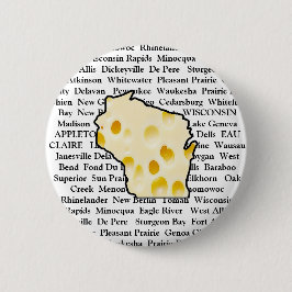 botón Cabeza de queso de las ciudades de Wisconsin