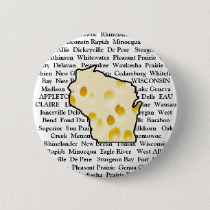 botón Cabeza de queso de las ciudades de Wisconsin