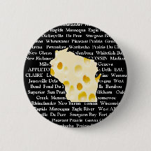 botón Cabeza de queso de las ciudades de Wisconsin