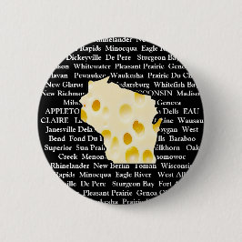 botón Cabeza de queso de las ciudades de Wisconsin