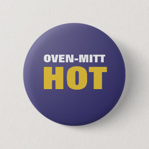 botón caliente divertido Oven-Mitt