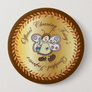 Botón calificado hada oficial del inspector de la