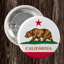 Botón California, bandera californiana patriótica