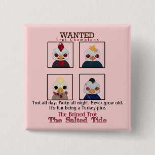 botón Campeón de trote con trenzas 2024