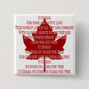 Botón Canada Anthem Canada Souvenirs Canada Gift