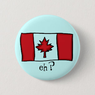 Botón canadiense de la bandera