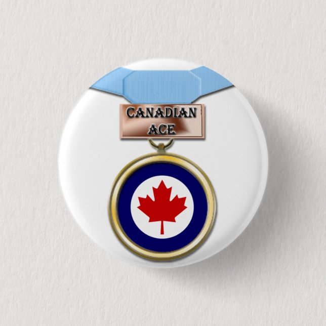 Botón canadiense de la medalla del as (Anverso)