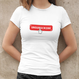 botón Cancelar suscripción Camiseta divertida de