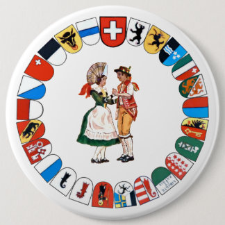 botón Cantones y bailarinas de Suiza