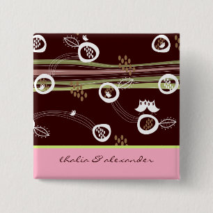 Botón caprichoso de la boda de la familia de los