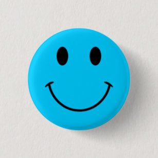 Chapas Cara Feliz Azul Zazzle ES