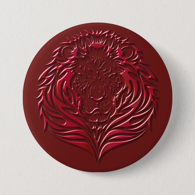 Botón Cara del León Crimson (Anverso)
