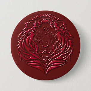 Botón Cara del León Crimson