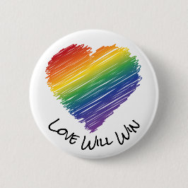 botón cardíaco del garabato del arco iris