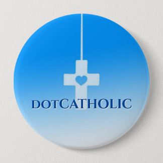 Botón católico azul de 4 pulgadas estilo núm. #350