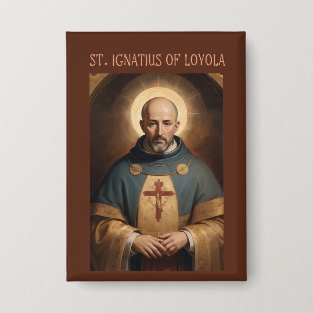 Botón católico de San Ignacio de Loyola (Anverso)