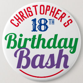 botón Celebración de cumpleaños número 18