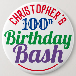 botón Celebración del cumpleaños número 100