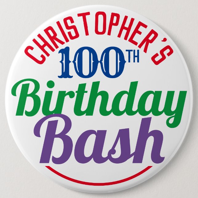 botón Celebración del cumpleaños número 100 (Anverso)