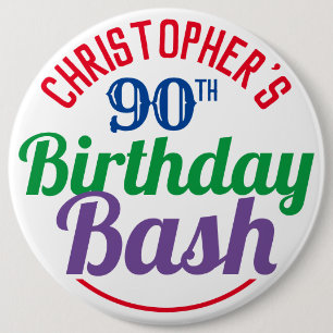 botón Celebración del cumpleaños número 90