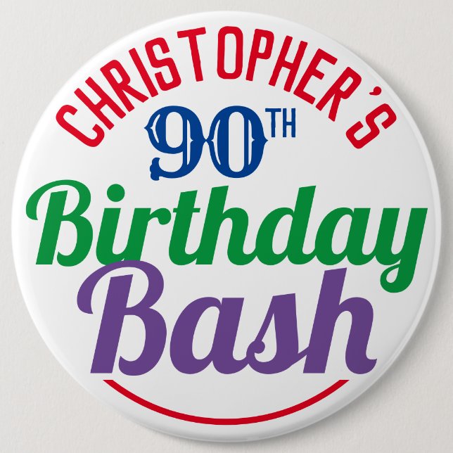 botón Celebración del cumpleaños número 90 (Anverso)