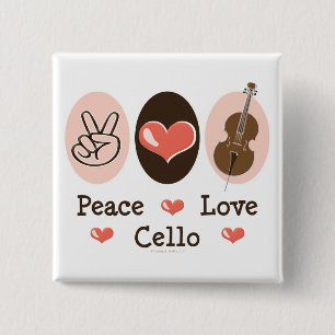 botón Cello de amor de paz