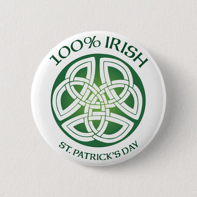 Botón céltico irlandés del nudo del 100% (Anverso)