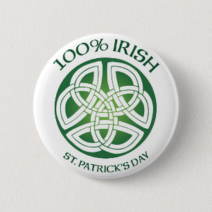 Botón céltico irlandés del nudo del 100%