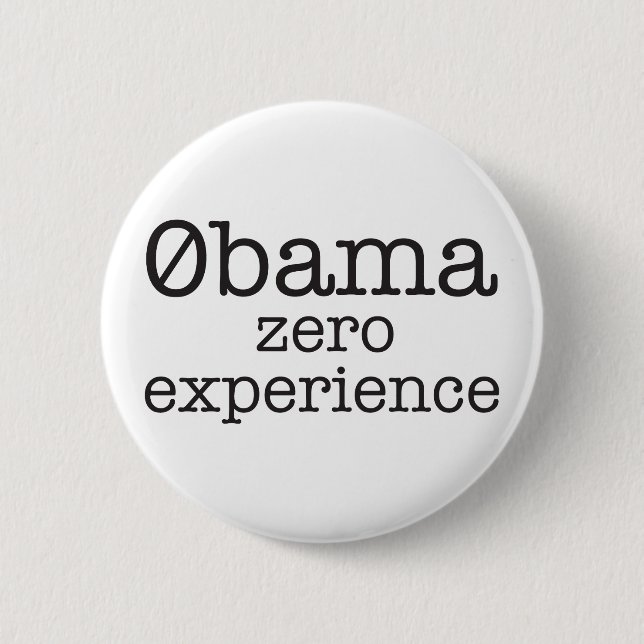 Botón cero de la experiencia de Zerobama Obama (Anverso)