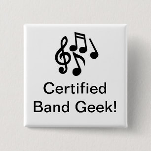 Botón certificado del friki de la banda