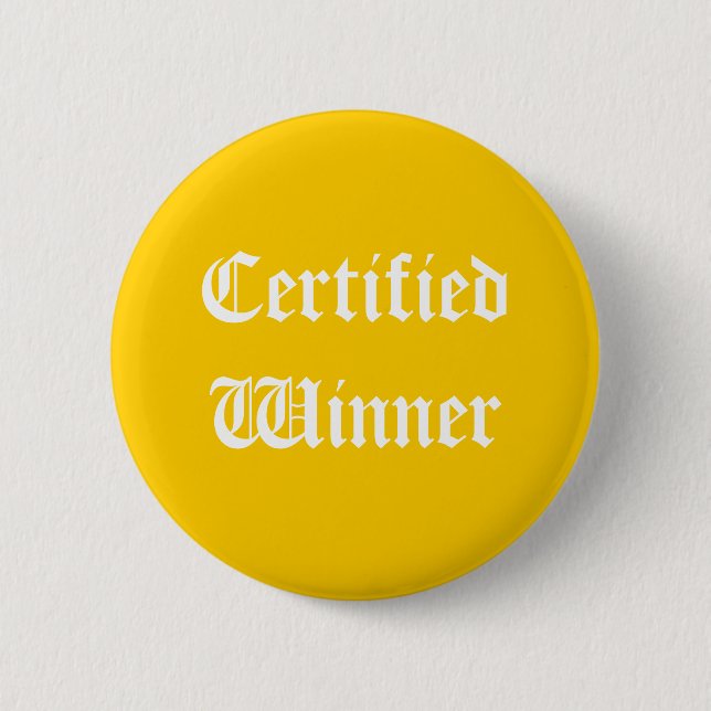Botón certificado del ganador (Anverso)