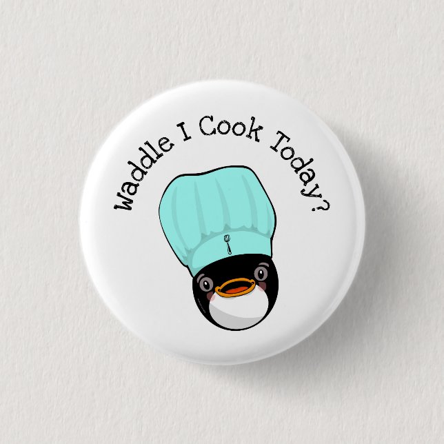 Botón Chef pingüino (Anverso)