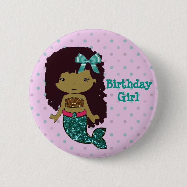 botón "Chica de cumpleaños" de Sirena (Anverso)