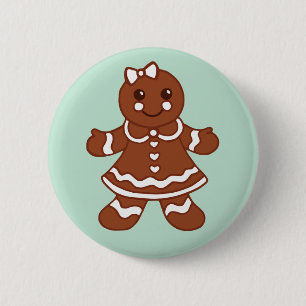 botón Chica Gingerbread para Navidades de Fábrica