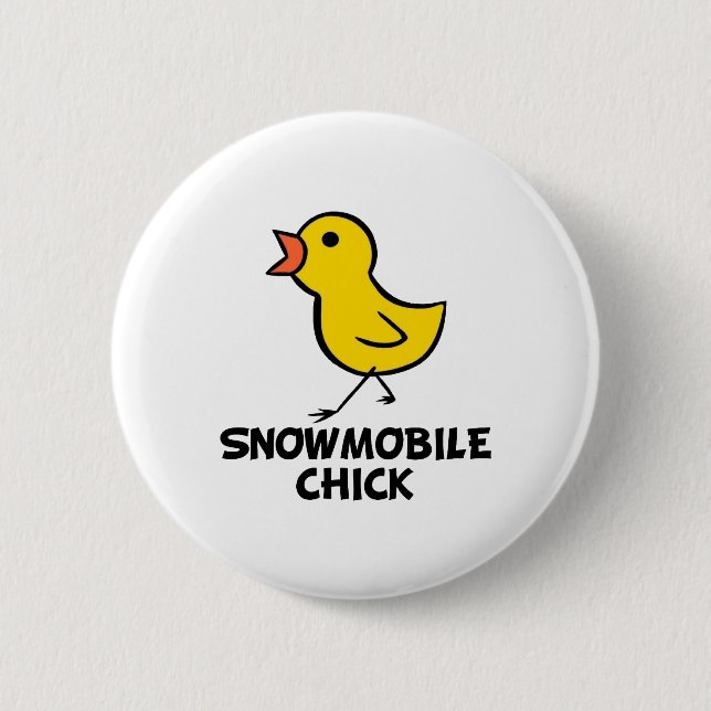 botón Chick Snowmobile (Anverso)
