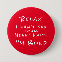 Botón Chiste de Médica de ojos rojos blancos