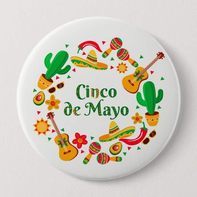 Botón Cinco de Mayo (Anverso)