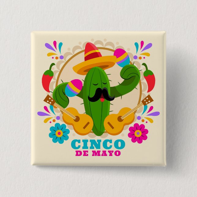 Botón Cinco de Mayo (Anverso)