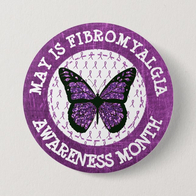 botón Cinta del Mes de Conciencia de la Fibromialg (Anverso)