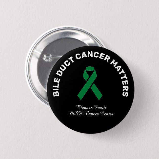 botón Cinta verde de cáncer de mosaico negro (Anverso y reverso)
