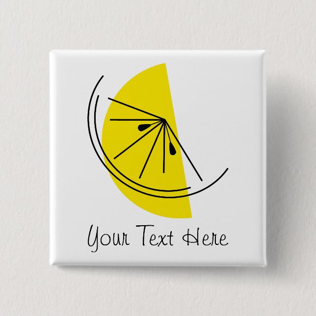 Botón Citrus Lemon Text (Anverso)