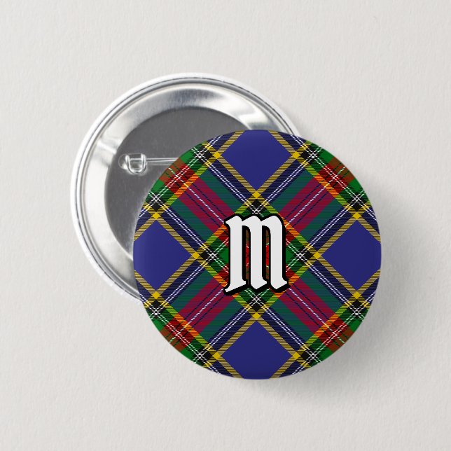 Botón Clan MacBeth Tartan (Anverso y reverso)
