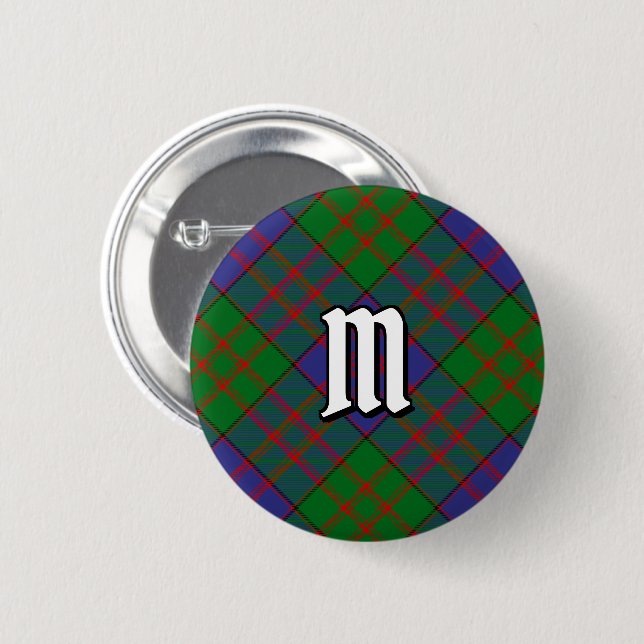 Botón Clan MacDonald Tartan (Anverso y reverso)