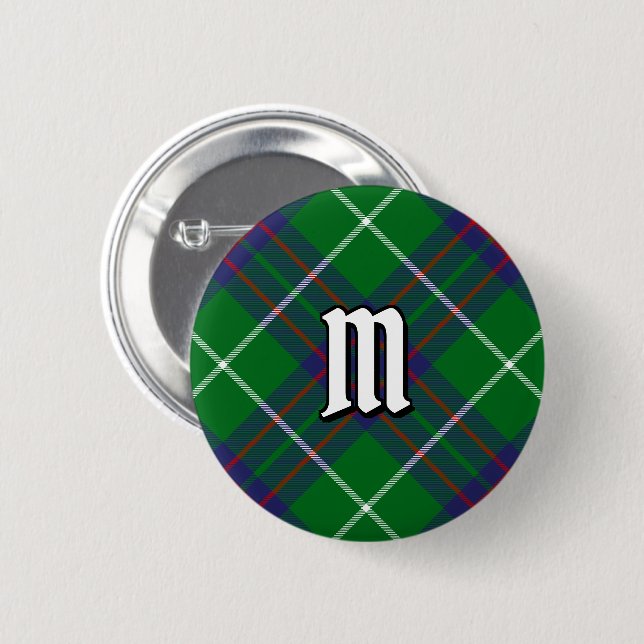 Botón Clan MacIntyre Tartan (Anverso y reverso)
